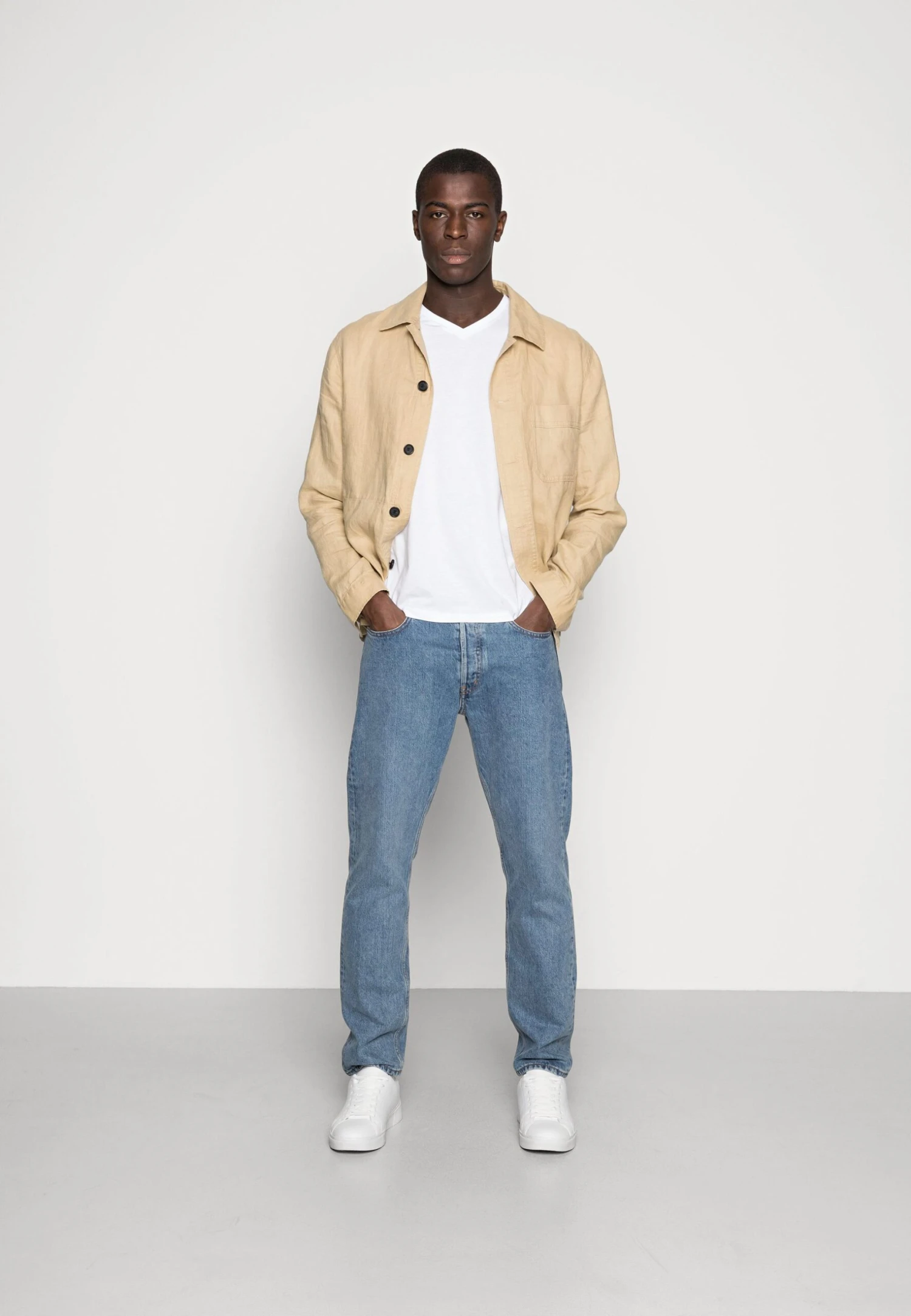 Pier One 5 Pack - Camiseta Básica - White 3 Pier One 5 Pack - Camiseta Básica - White