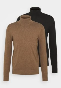 Pier One 2 Pack - Basic Turtleneck - Jersey De Punto - Black/Mottled Brown -Ropa Pier One 3122488e084f414d9b220d1f3fd8aecc
