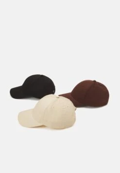 Pier One Unisex 3 Pack - Gorra - Black/Dark Brown/Beige -Ropa Pier One 322c39d131ac488ea8bb229f1824c6e8