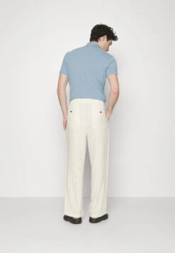 Pier One Drawcord Trousers Linen Blend - Pantalones - Off-White -Ropa Pier One 65c988989ad143de851aee47dda41e80