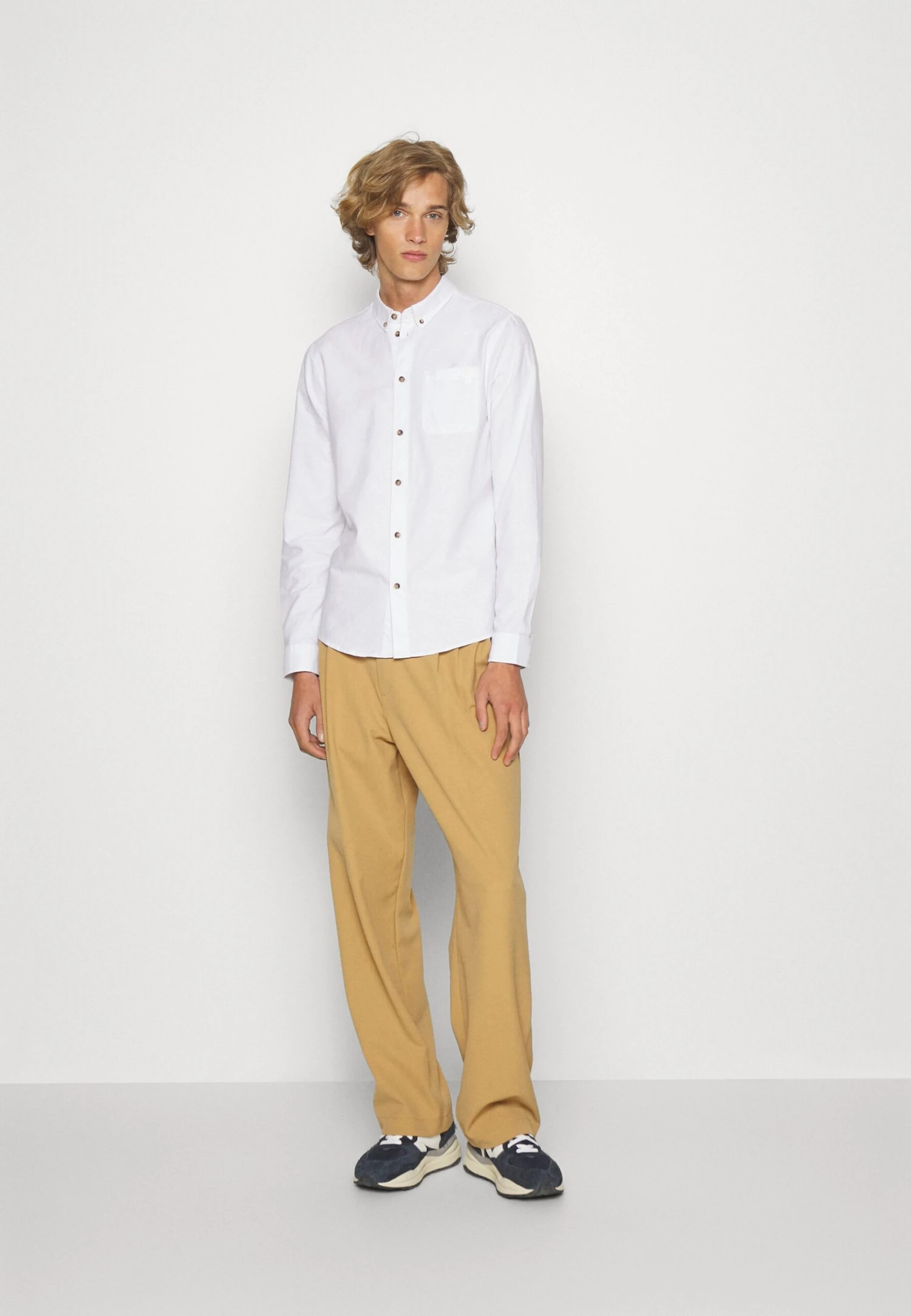 Pier One 2 Pack - Camisa - White/Light Blue 3 Pier One 2 Pack - Camisa - White/Light Blue