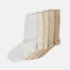 Pier One 5Pack - Calcetines - Off-White/Beige/Tan
