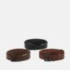 Pier One 3 Pack Unisex - Cinturón - Black/Brown /Cognac -Ropa Pier One 88ed98c354f84bff9b43540293b418f9