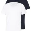 Pier One 2 Pack - Camiseta Básica - White/Dark Blue -Ropa Pier One c317d65fe9bd4dd2b5dfb2c9aa92192f