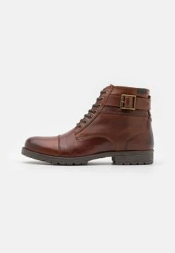Pier One Leather - Botines Con Cordones - Brown