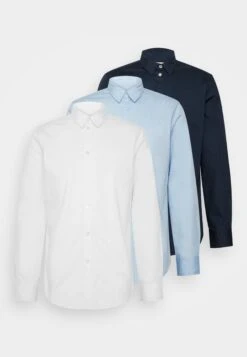 Pier One 3 Pack - Camisa Elegante - White/Light Blue/Dark Blue -Ropa Pier One def04b8137b345368346a495c2933cad
