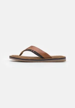 Pier One Leather - Sandalias De Dedo - Cognac