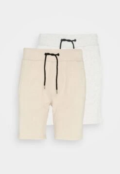 Pier One 2 Pack - Shorts - Grey/Beige -Ropa Pier One f4599e2dafe14214b9e4b26698b6585e