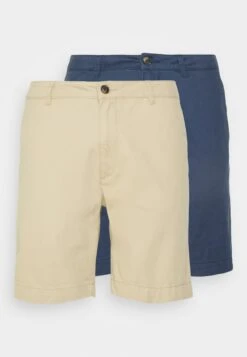 Pier One 2 Pack - Shorts -Dark Blue/Tan -Ropa Pier One f9a892a3b0b34fe9815664d9ef698d9f